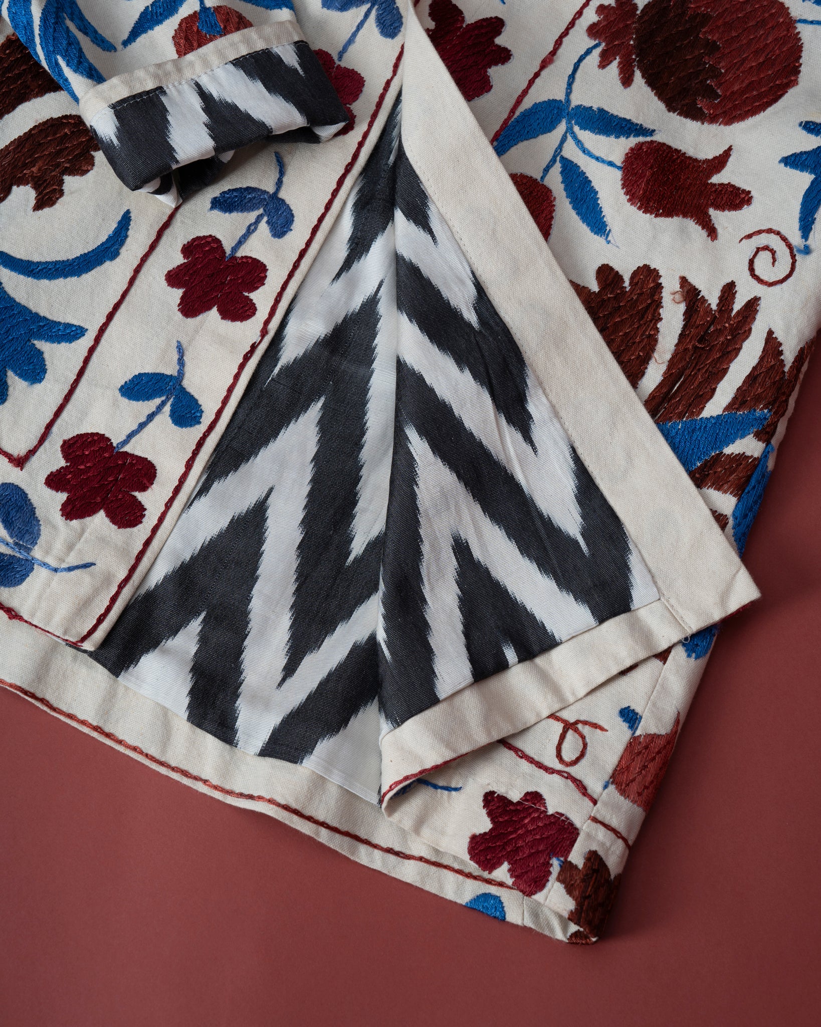 Can Suzani Jacket Blue/Red