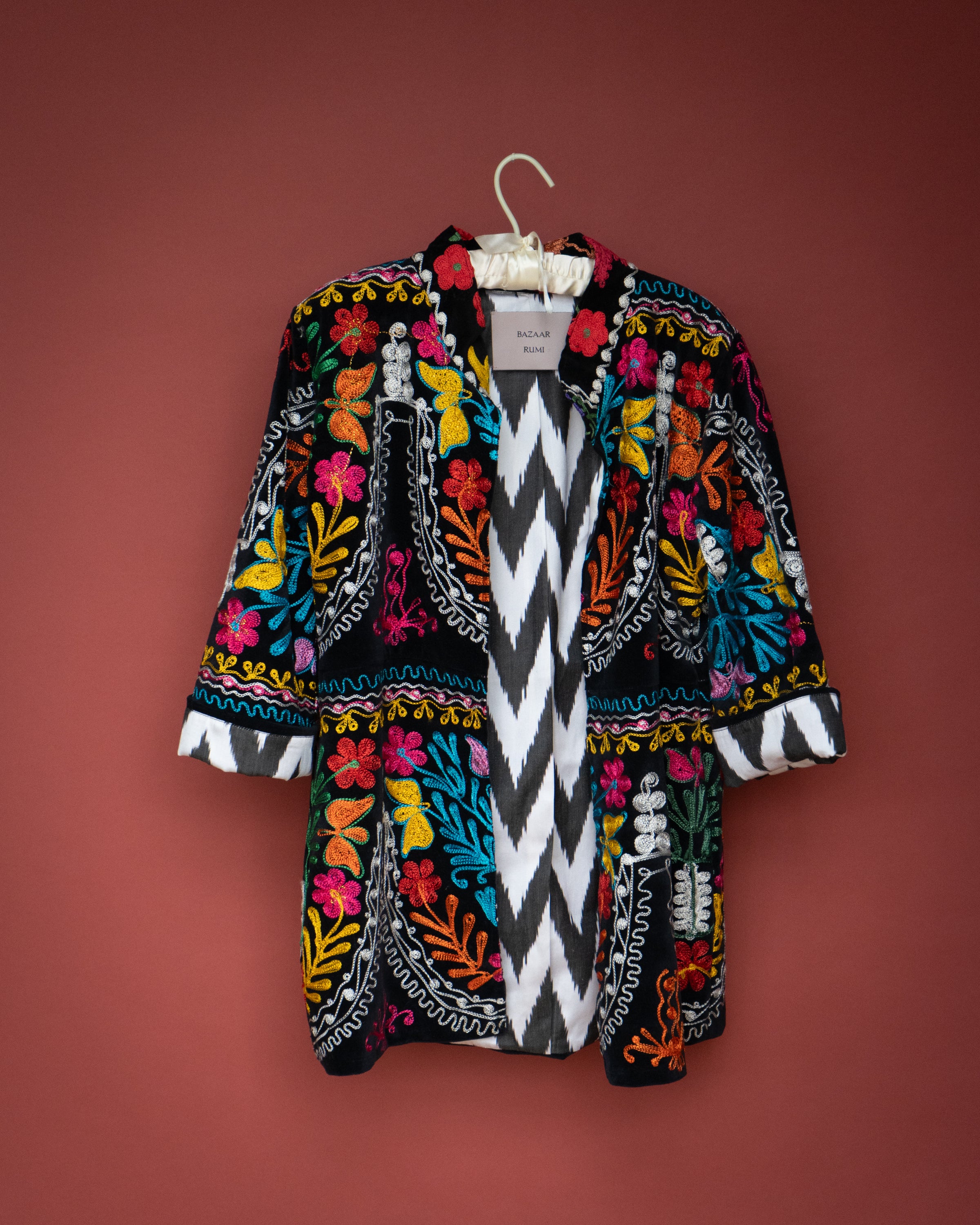 Oya Suzani and Ikat Velvet Jacket