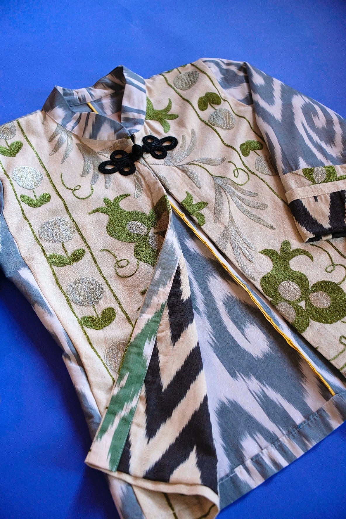 Sufi Suzani and Ikat Mix Jacket